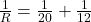 \frac{1}{R}=\frac{1}{20}+\frac{1}{12}