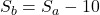 ΔS_b=ΔS_a-10% \times ΔS_a
