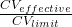 \frac{CV_{effective}}{CV_{limit}}