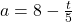 a=8-\frac{t}{5}