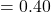 =0.40