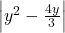 \left | y^2-\frac{4y}{3} \right |