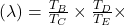 (\lambda)=\frac{T_B}{T_C}\times \frac{T_D}{T_E} \times
