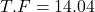 T.F=14.04