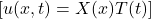 [u(x,t)=X(x)T(t)]