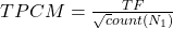 TPCM=\frac{TF}{\sqrt count(N_1)}