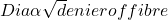 Dia \alpha  \sqrt denier of fibre
