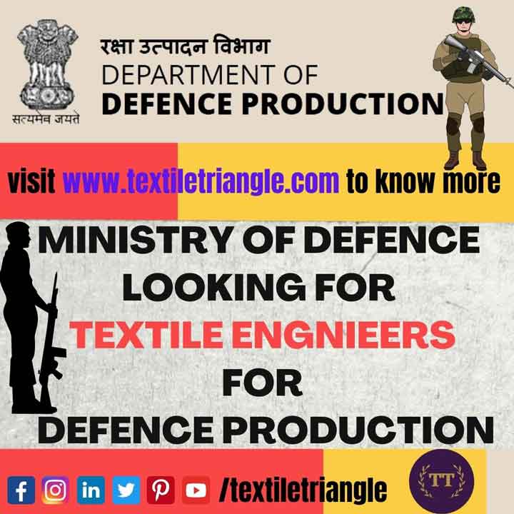 textile engineer job ministry of defence