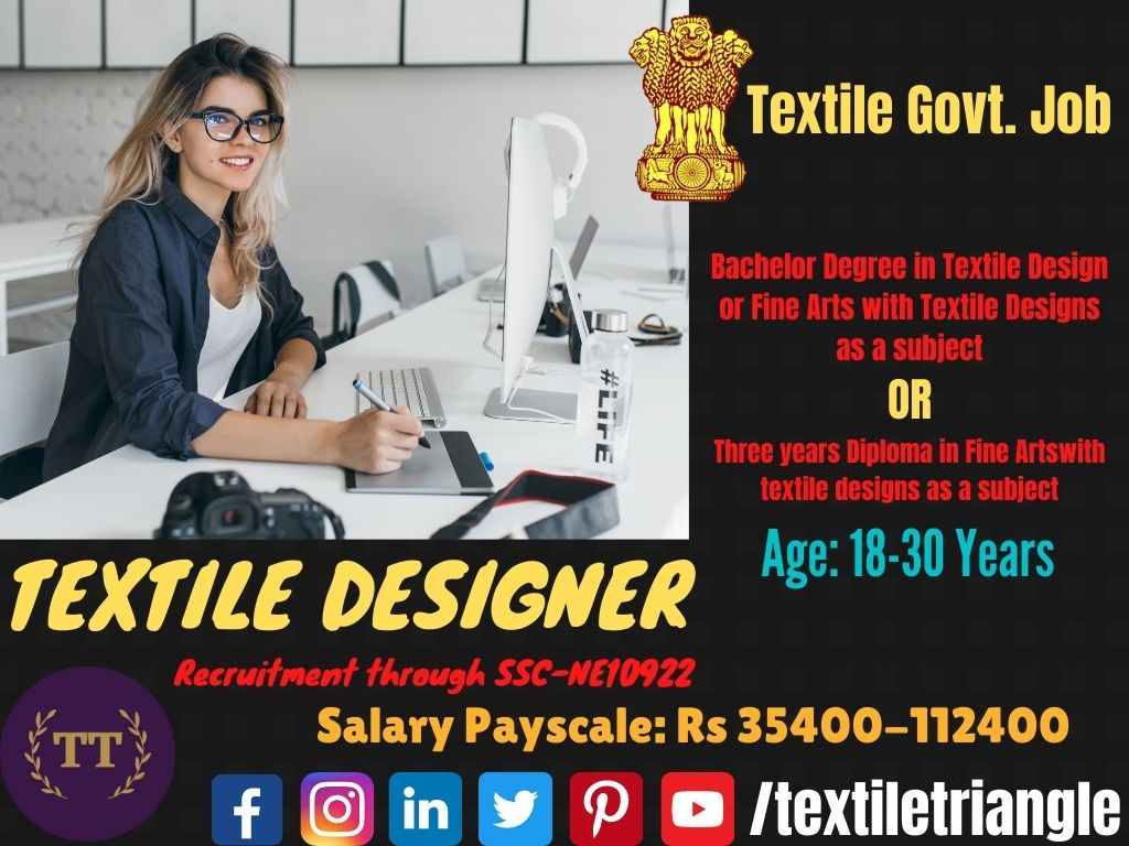 NE10922 ssc textile job textile designer