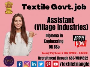 Assistant Village industries SSC textile WR14822